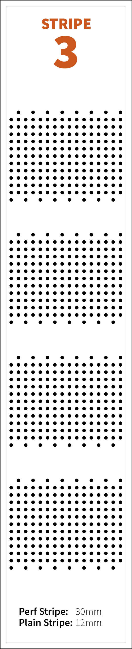 Pint Stripe Perforation Pattern 3